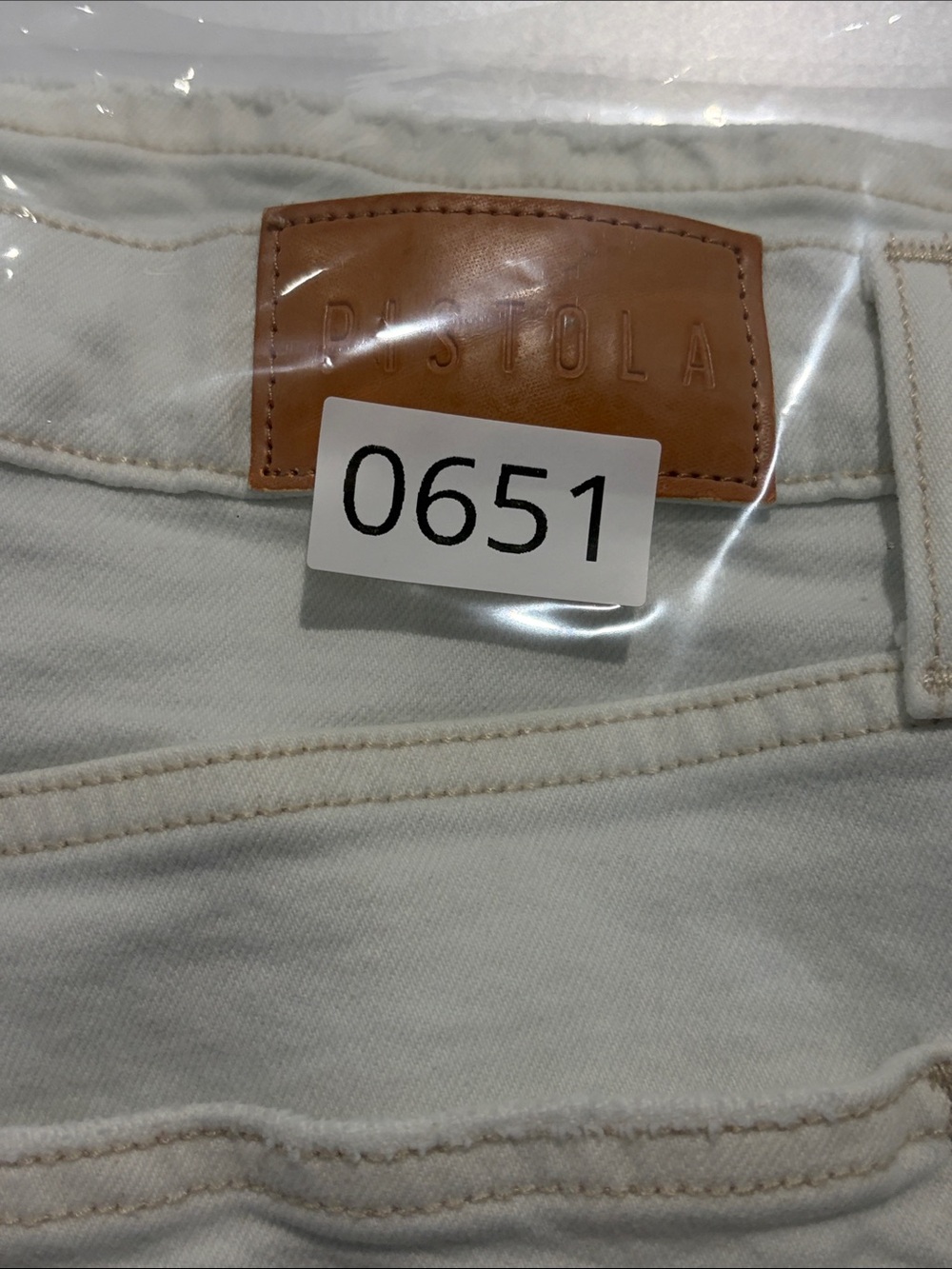 pistola Cream Wide Leg Jeans (30) - Picture 9 of 9